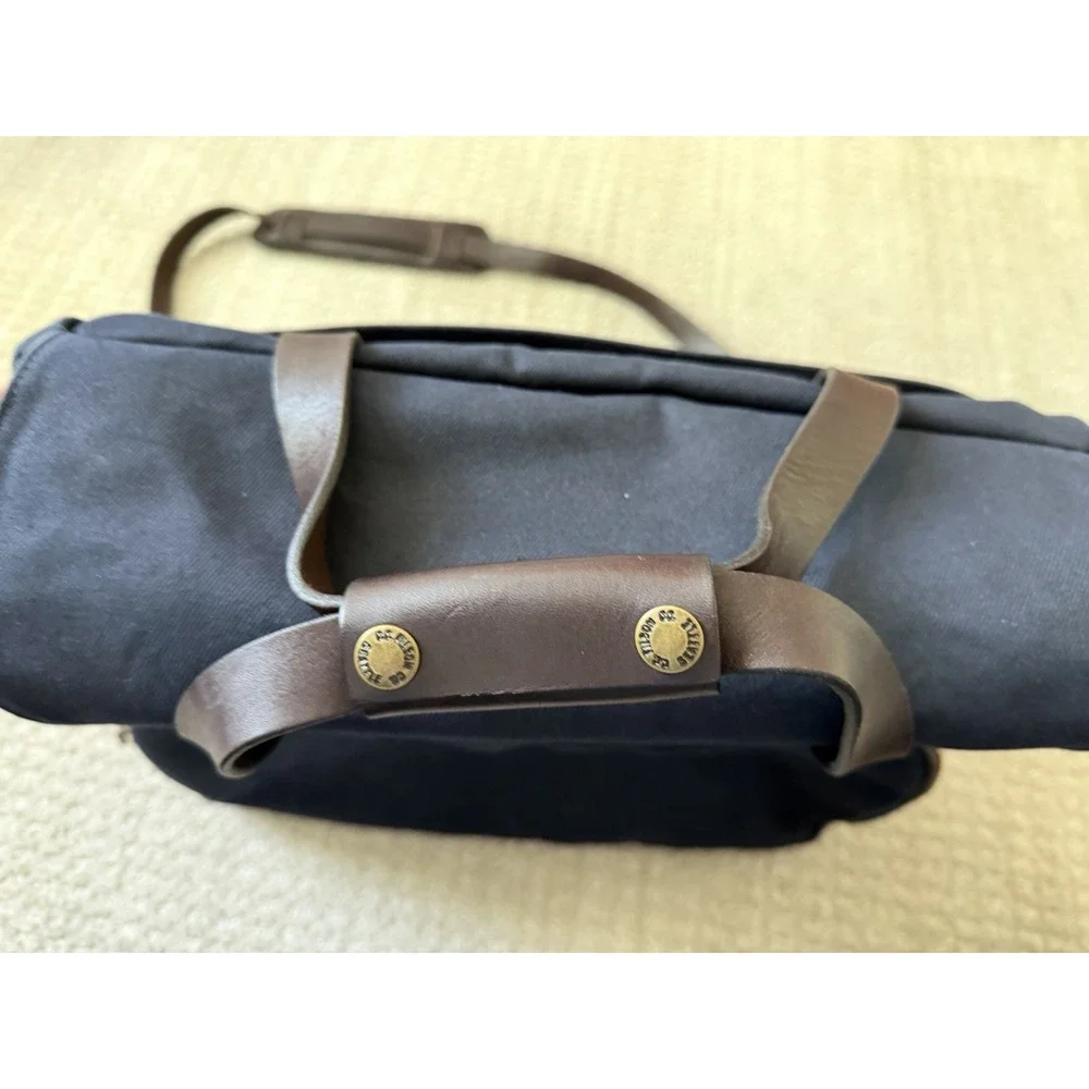 Filson 258 Rugged Twill Padded Computer Bag - Navy - Made In USA - Rare